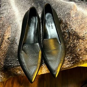 EVERLANE The Boss Women's Flat Leather Shoes Black Size 9.5"